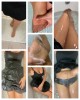 Preview for: "Bathing in my short black dress and lovely pantyhose."