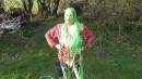 Sophia Delane Gunged In Her Raincoat And Wellies