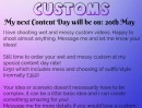Still time if you would love your own  wam custom. Offer only available this week as shooting next Monday!
Message me for further details 😊😘
#custom#customs